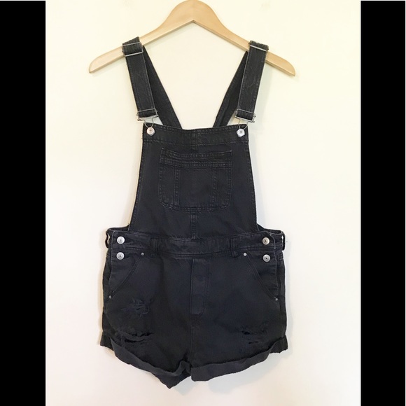 distressed shortalls